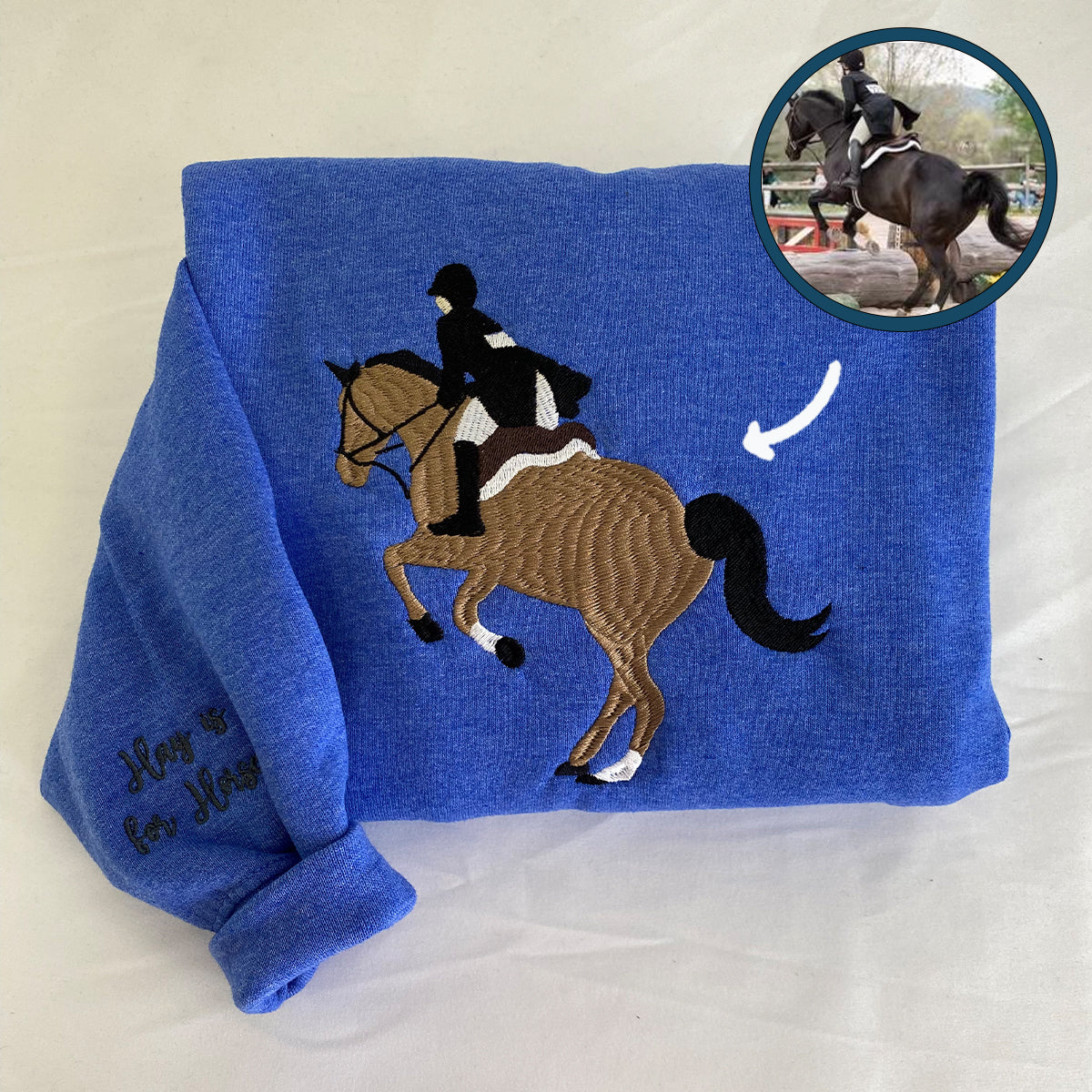 Custom Embroidered Horse Lovers Sweatshirts & Hoodies – Personalized Equestrian Gifts
