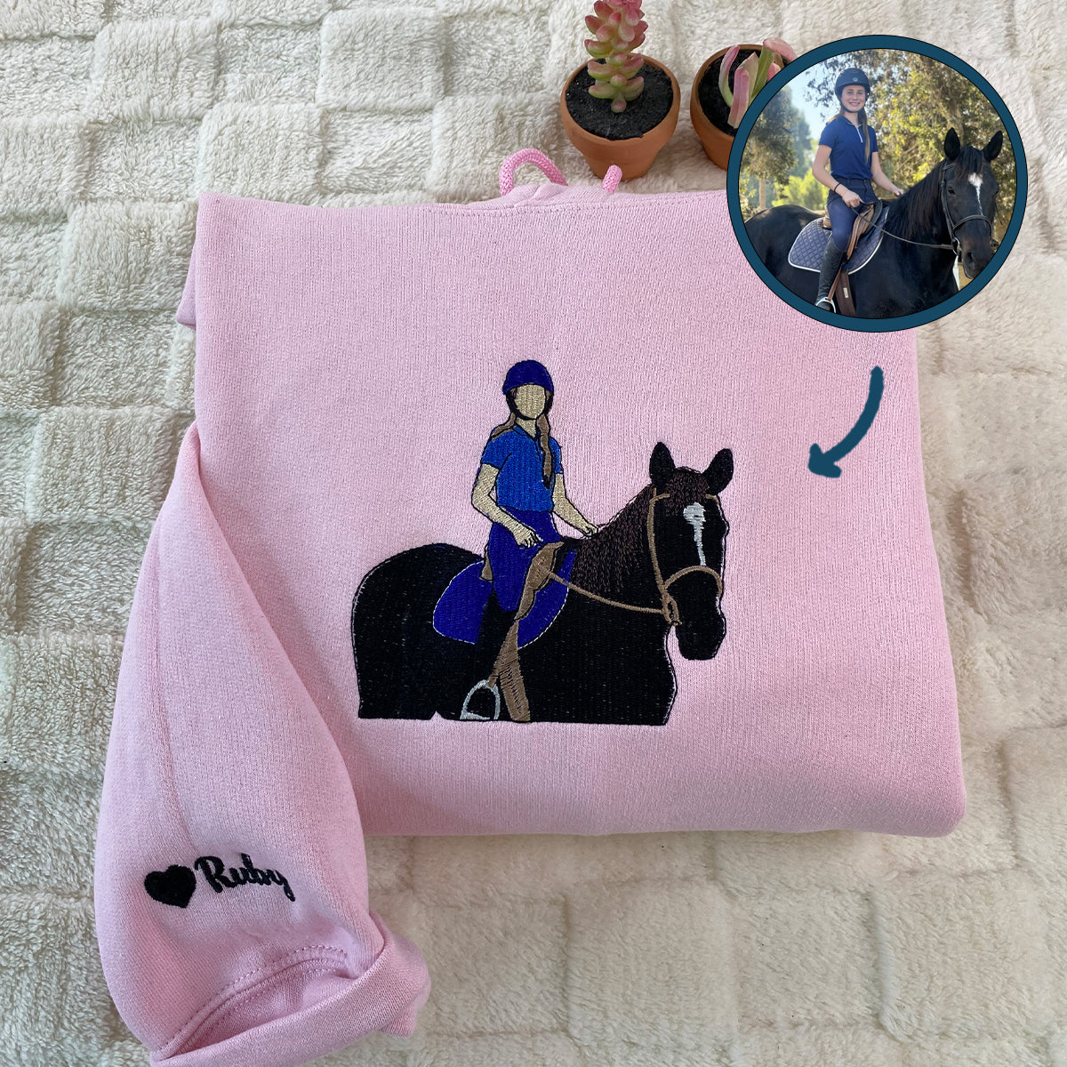 Custom Embroidered Horse Lovers Sweatshirts & Hoodies – Personalized Equestrian Gifts