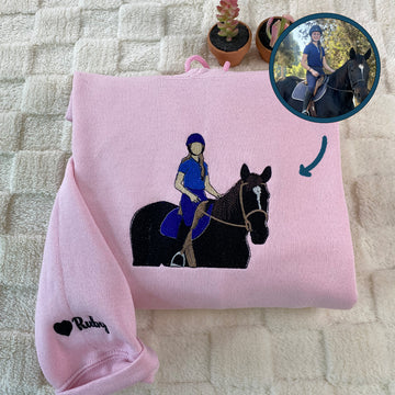 Custom Embroidered Horse Lovers Sweatshirts & Hoodies – Personalized Equestrian Gifts