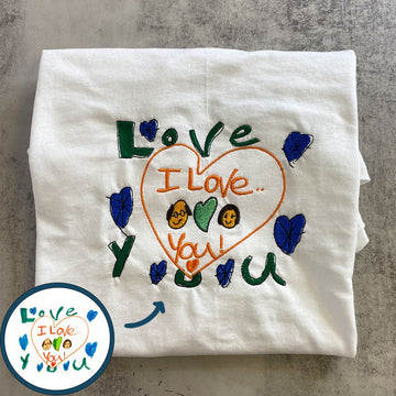 Custom Embroidered Child's Drawing Sweatshirt & Hoodie from Kids Artwork