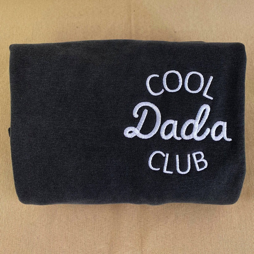 Custom Embroidered Cool Dads Club Sweatshirt & Hoodie with Kid Names on Sleeve – Unique Gift