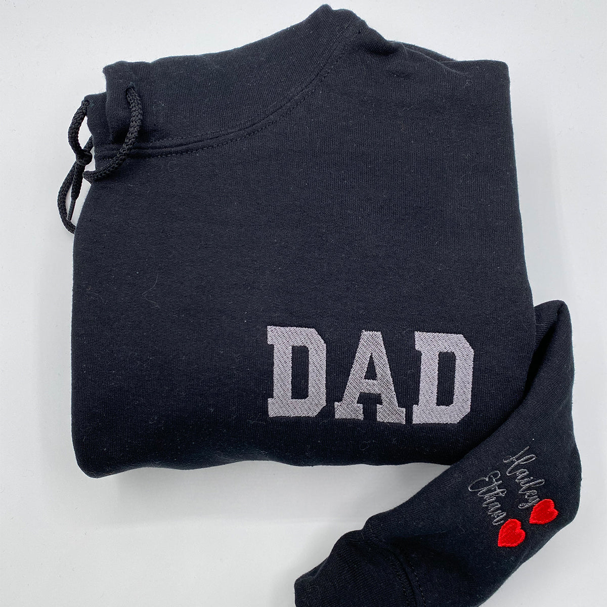 Custom Embroidered Dad Est Years Sweatshirt Hoodie – Personalized Father’s Day Gift