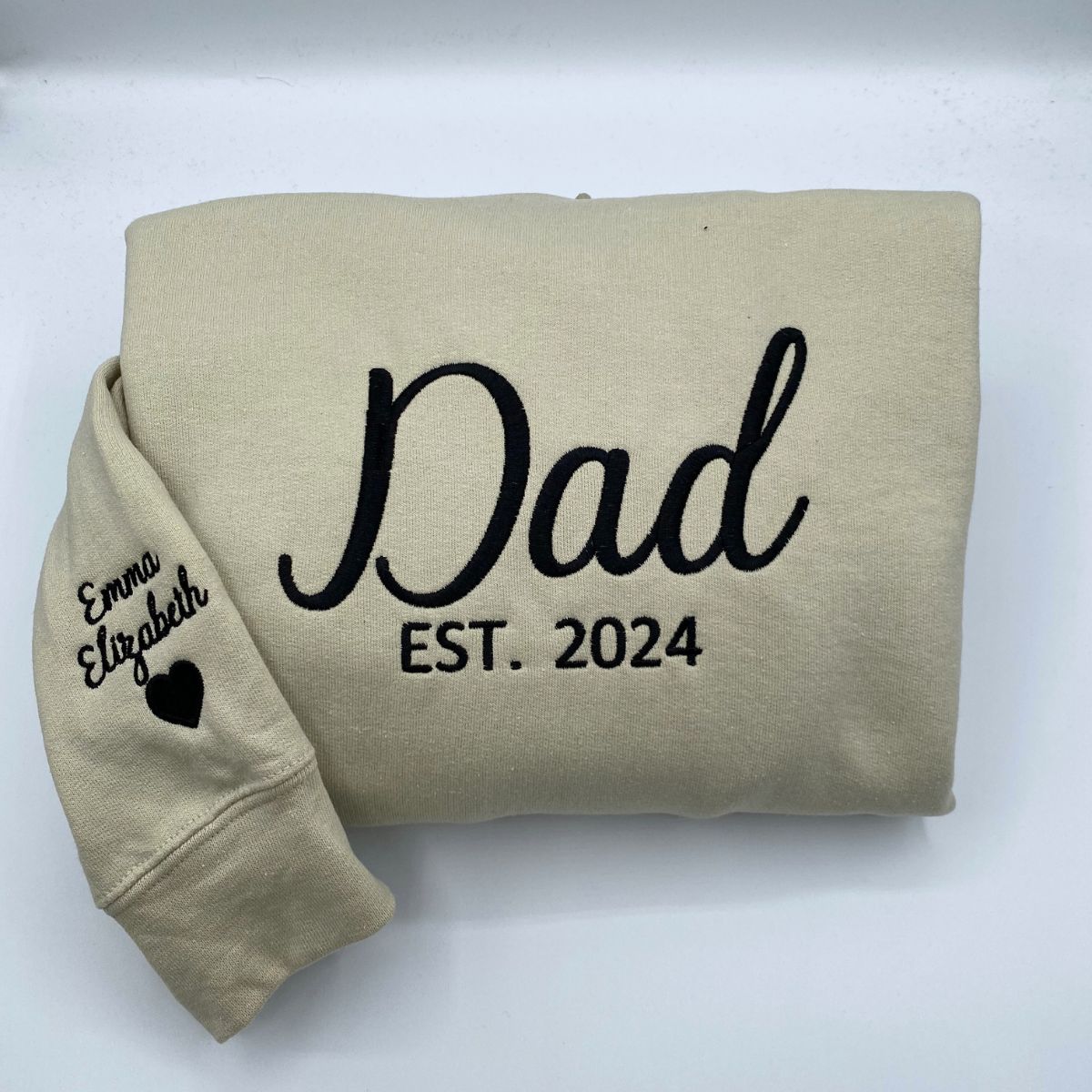 Custom Embroidered Dad Sweatshirt & Hoodie with Est Year – Personalized Gift for Dad