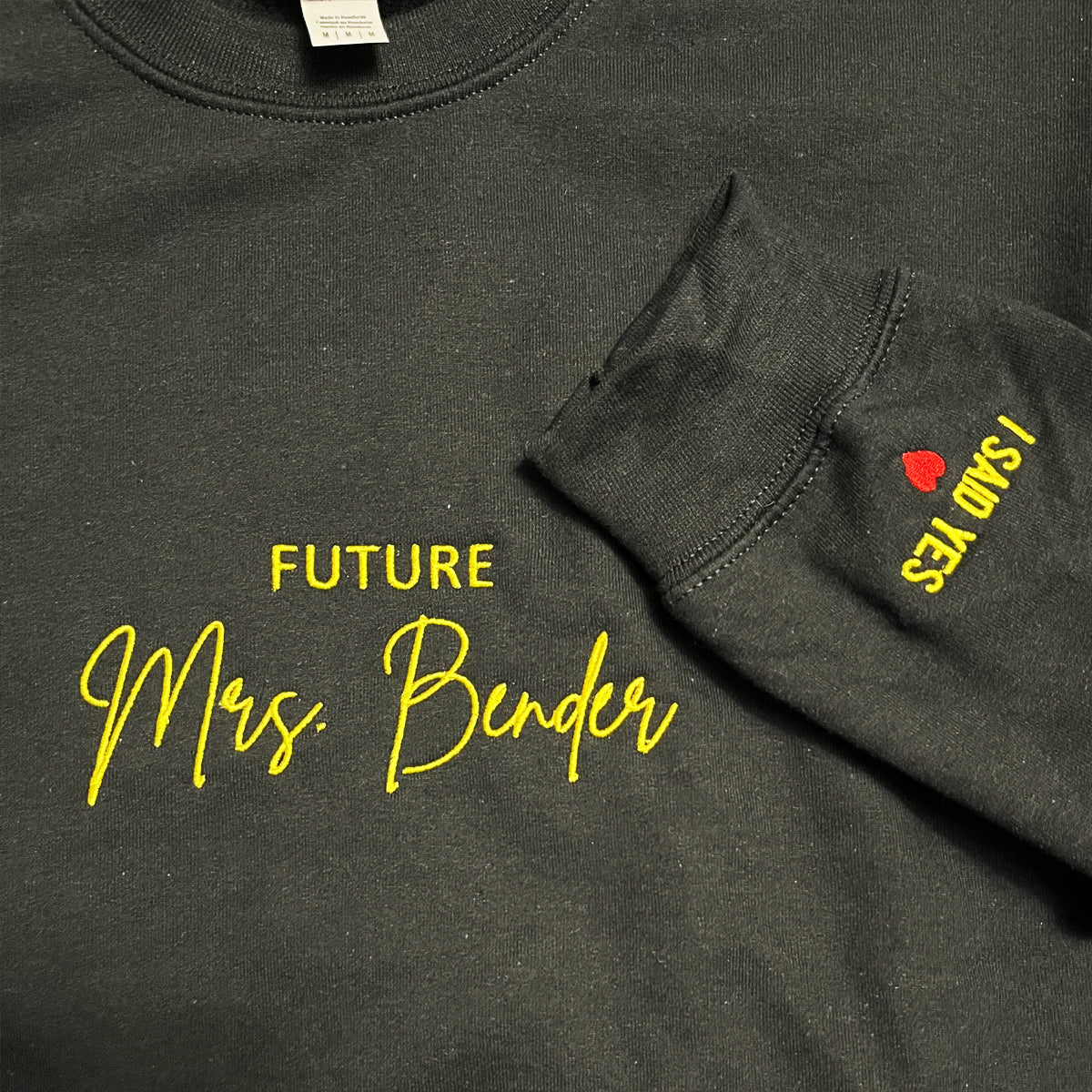 Custom Embroidered Future Mrs Sweatshirt & Hoodie - Personalized Engagement Gift for Bride