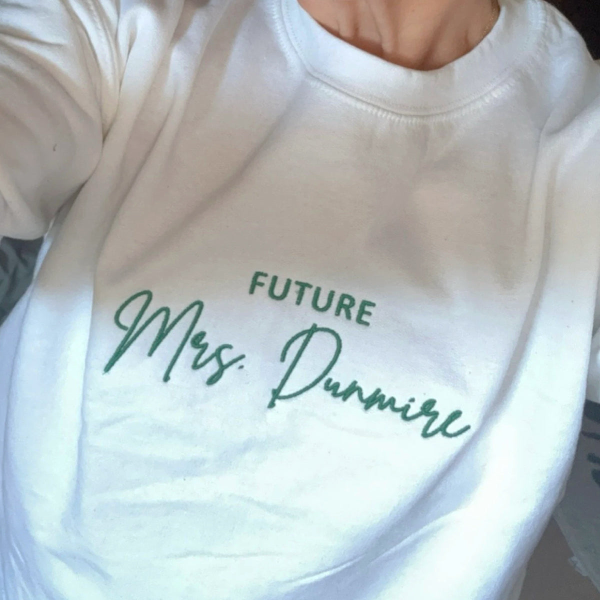 Custom Embroidered Future Mrs Sweatshirt & Hoodie - Personalized Engagement Gift for Bride