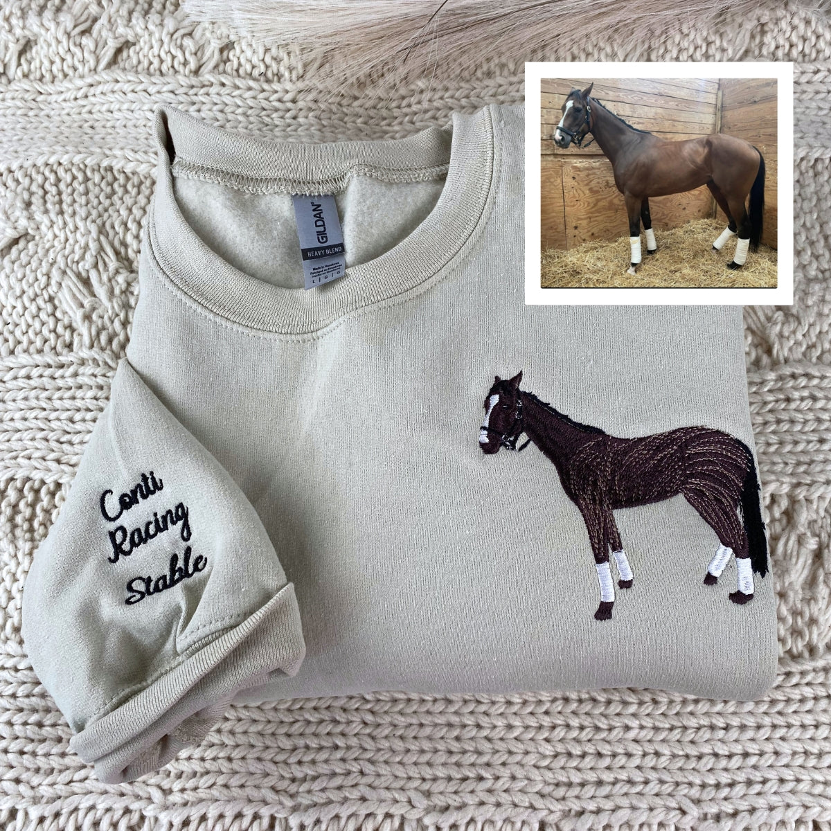 Custom Embroidered Horse Lovers Sweatshirts & Hoodies – Personalized Equestrian Gifts
