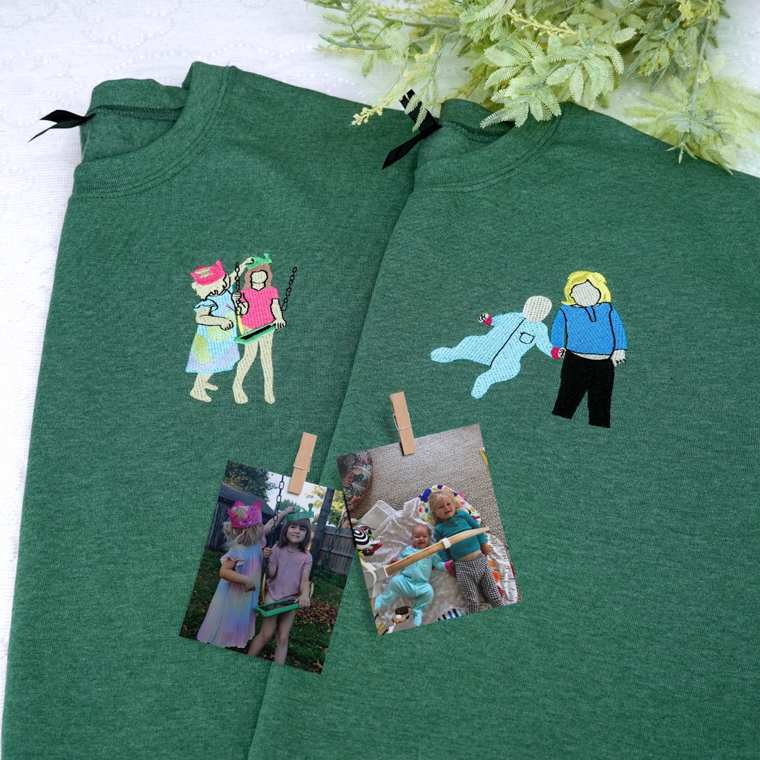 Custom Grandson Portrait Embroidered Sweatshirt & Hoodie – Personalized Gift for Grandson