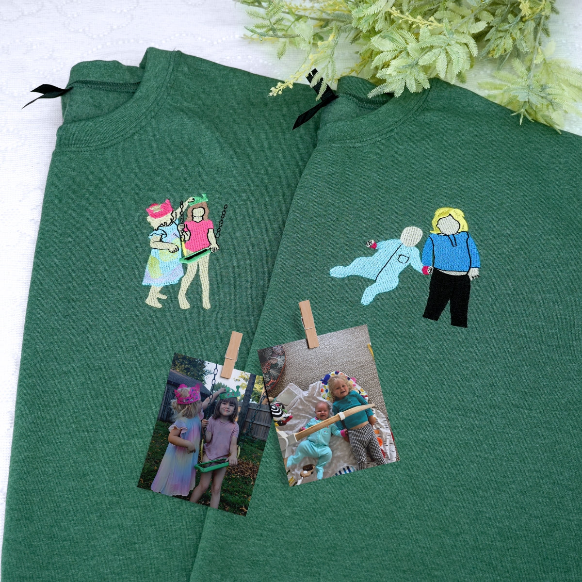 Custom Grandson Portrait Embroidered Sweatshirt & Hoodie – Personalized Gift for Grandson