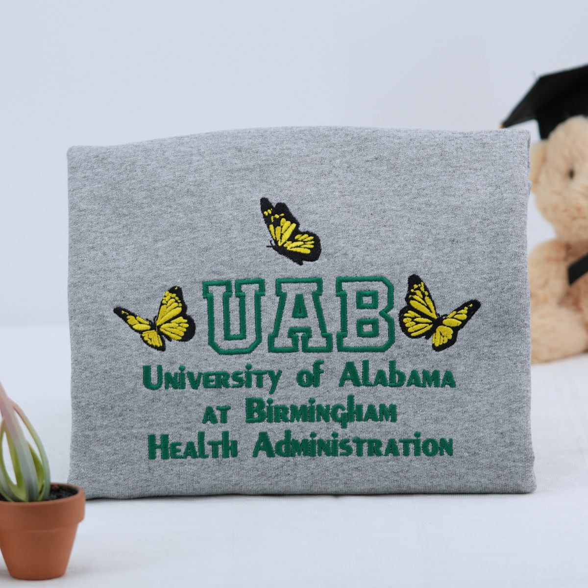 Custom Initials Embroidered Sweatshirt & Hoodie – Personalized Graduation & Back to School Gift