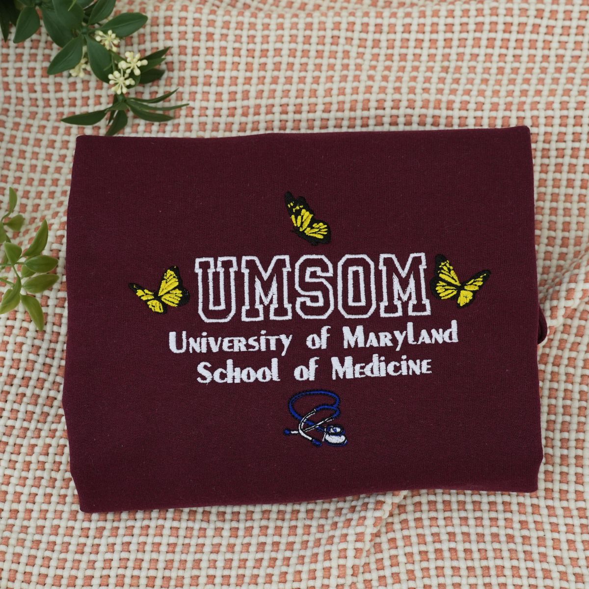 Custom Initials Embroidered Sweatshirt & Hoodie – Personalized Graduation & Back to School Gift