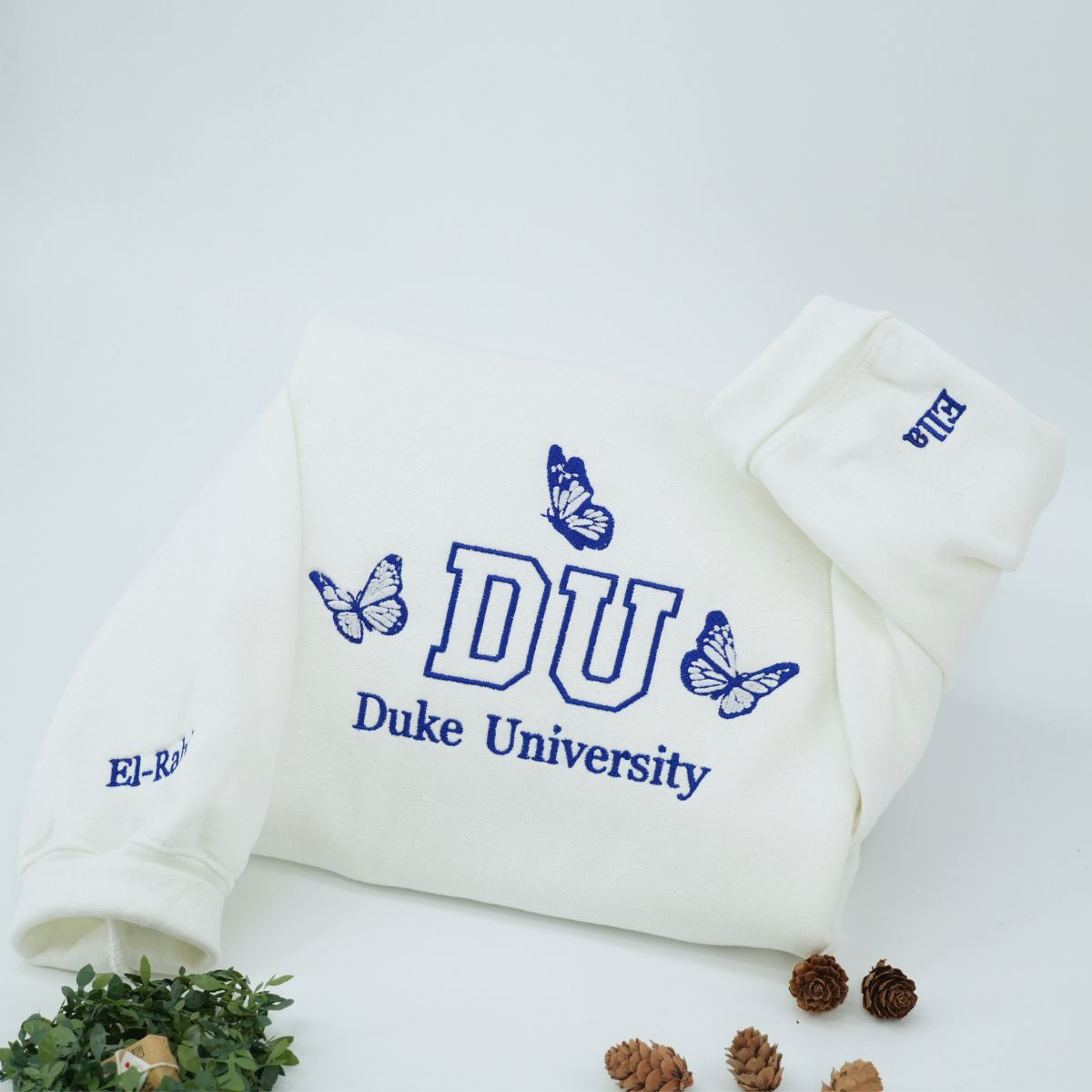 Custom Initials Embroidered Sweatshirt & Hoodie – Personalized Graduation & Back to School Gift