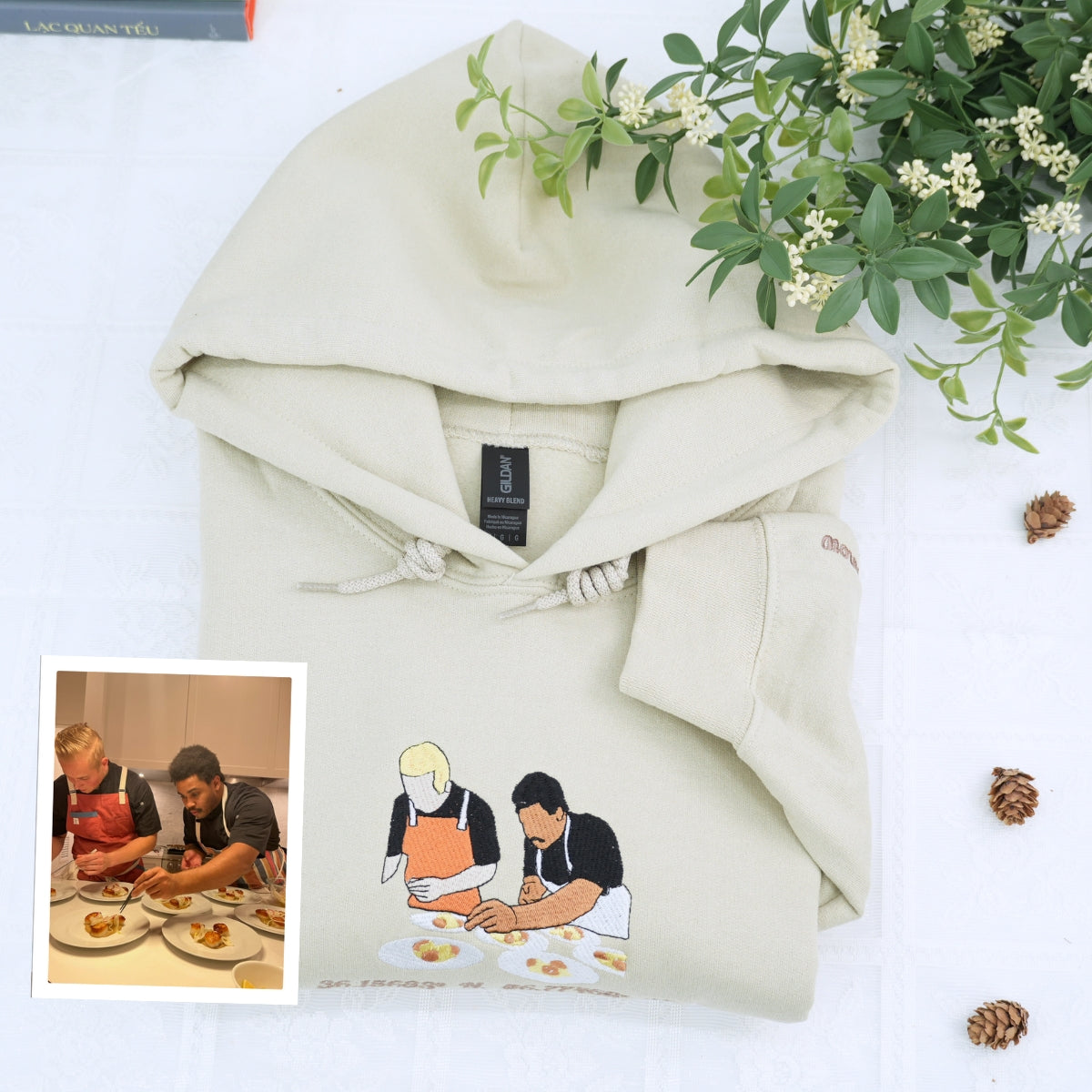 Custom Uncle Portrait Embroidered Sweatshirt & Hoodie – Personalized Gift for Uncle