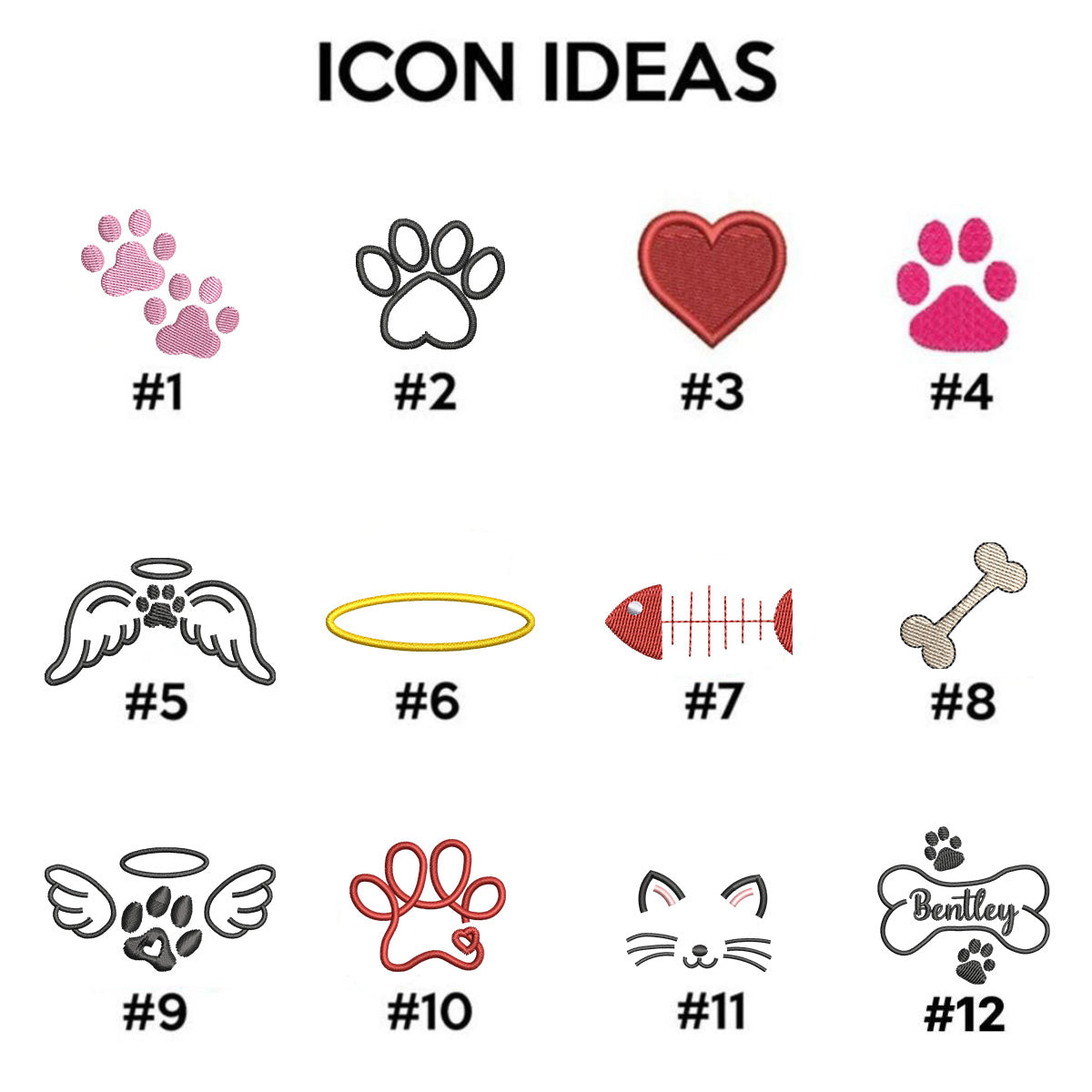 Custom Embroidered Sweatshirt & Hoodie - Personalized Pet Portrait & Name - Dog Cat Lover Gift