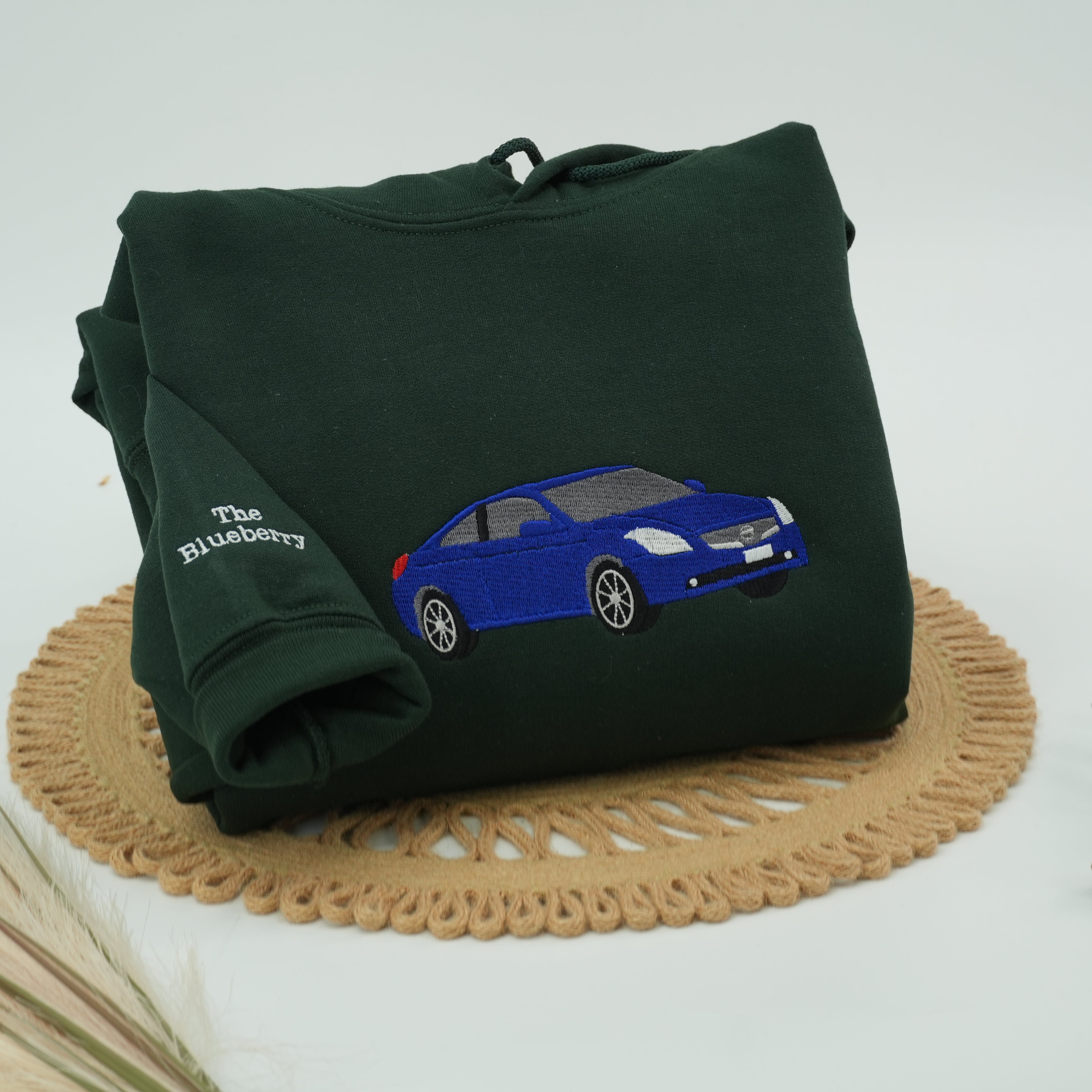 Personalized Car Embroidered Hoodie from Your Photo