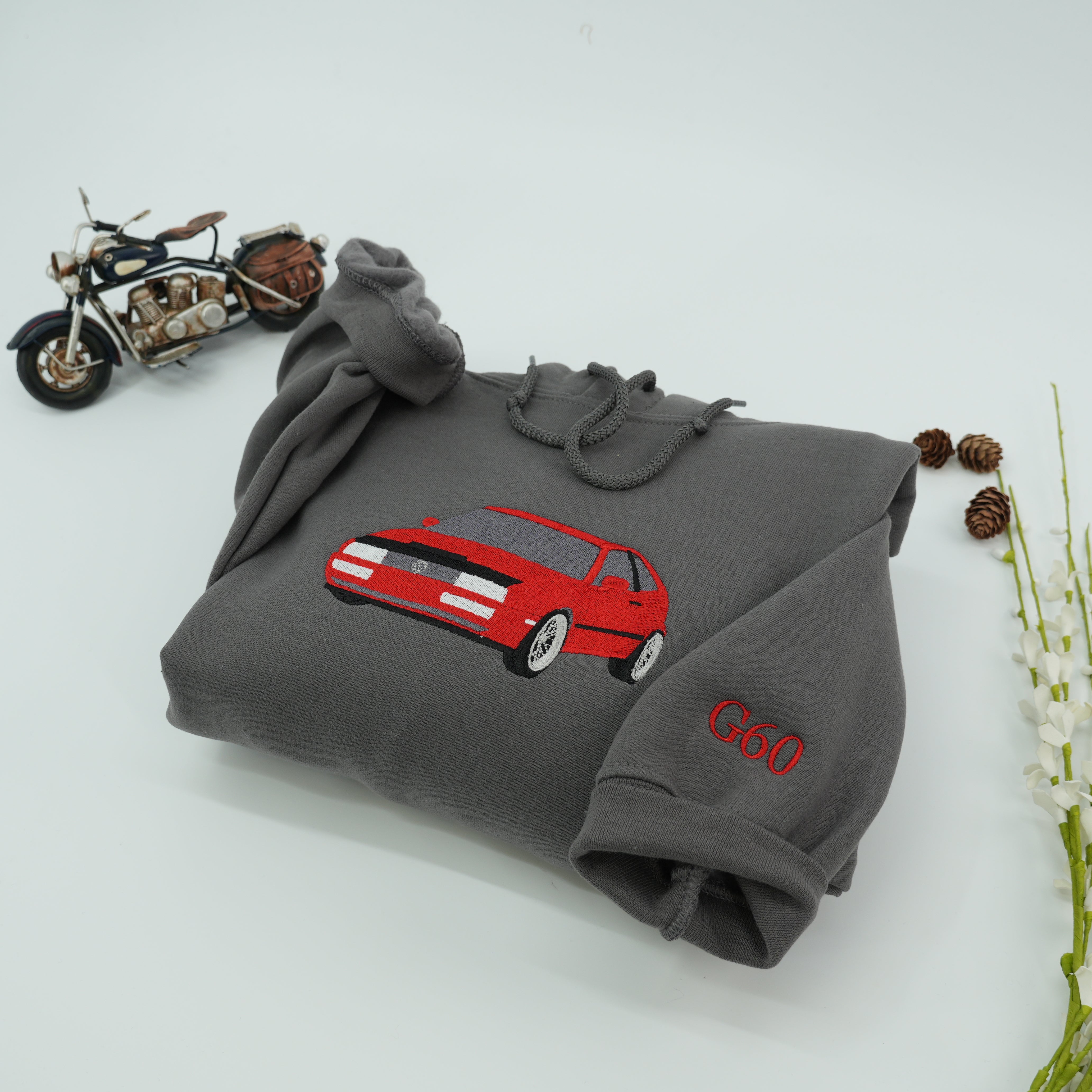 Personalized Car Embroidered Hoodie from Your Photo