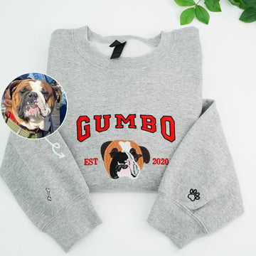 Personalized Varsity Dog Embroidered Sweatshirts