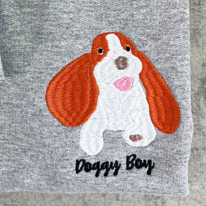 Custom Pet Face Colored Embroidered Sweatshirt Using Pet Photo