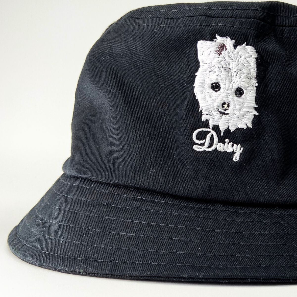 Personalized Dog Face Colored Embroidered Bucket Hat