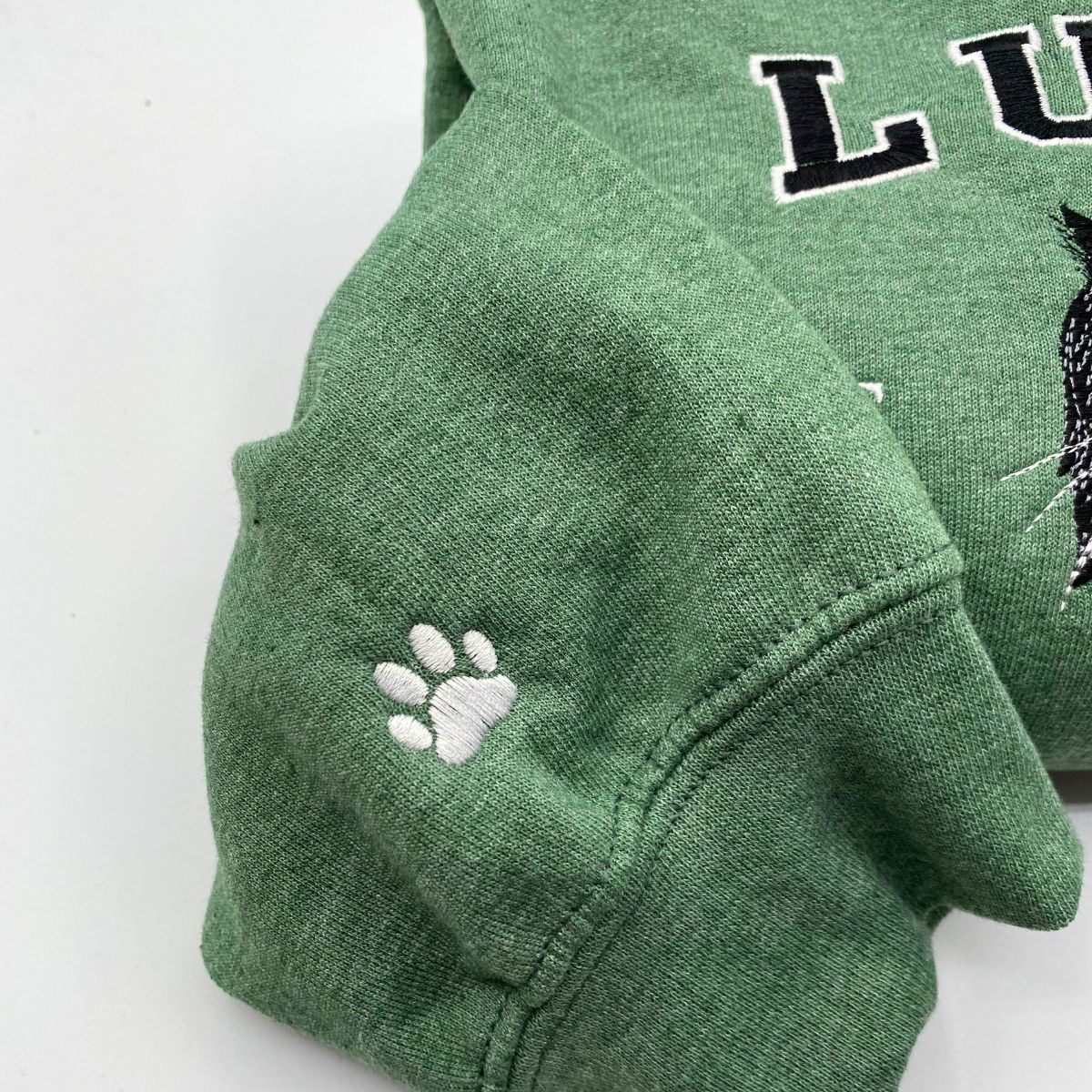 Custom Embroidered Varsity Cat Sweatshirt