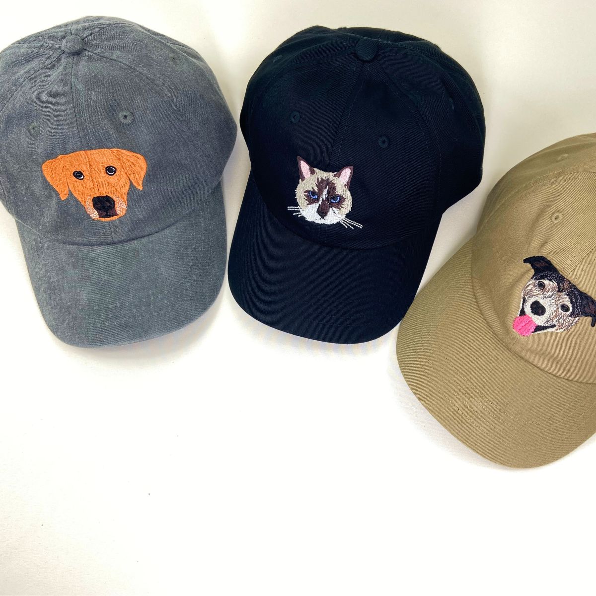 Custom Embroidered Dog Face Hat from Your Photo