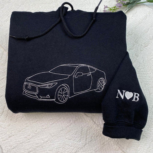 Custom Embroidered Car Sweatshirt from Your Photo