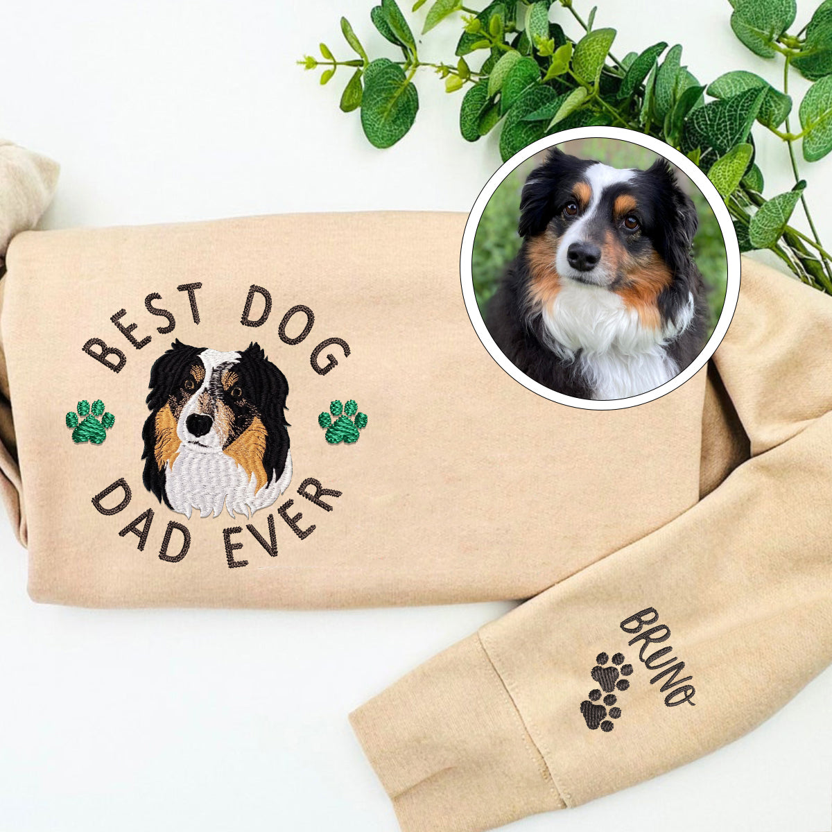 Custom Embroidered Best Dog Dad Ever Hoodie