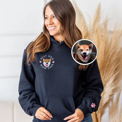 Custom Embroidered Best Dog Mom Ever Hoodie