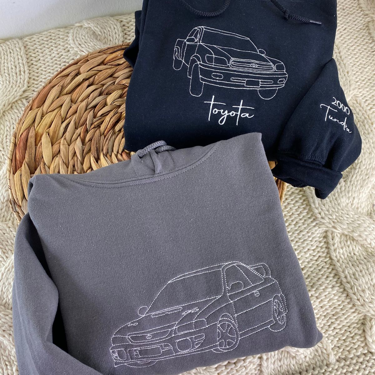 Custom Embroidered Car Sweatshirt from Your Photo