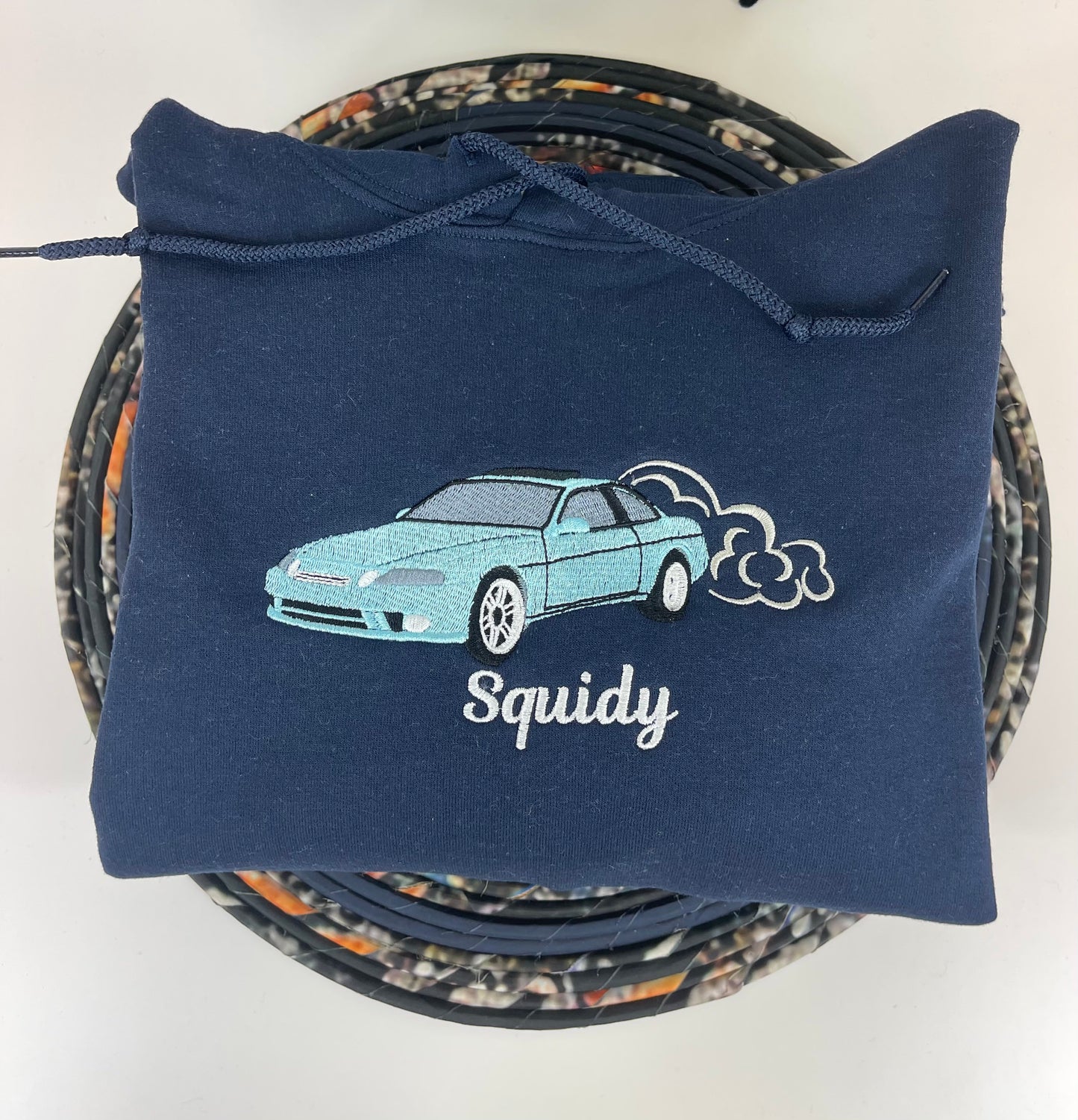 Personalized Car Embroidered Hoodie from Your Photo