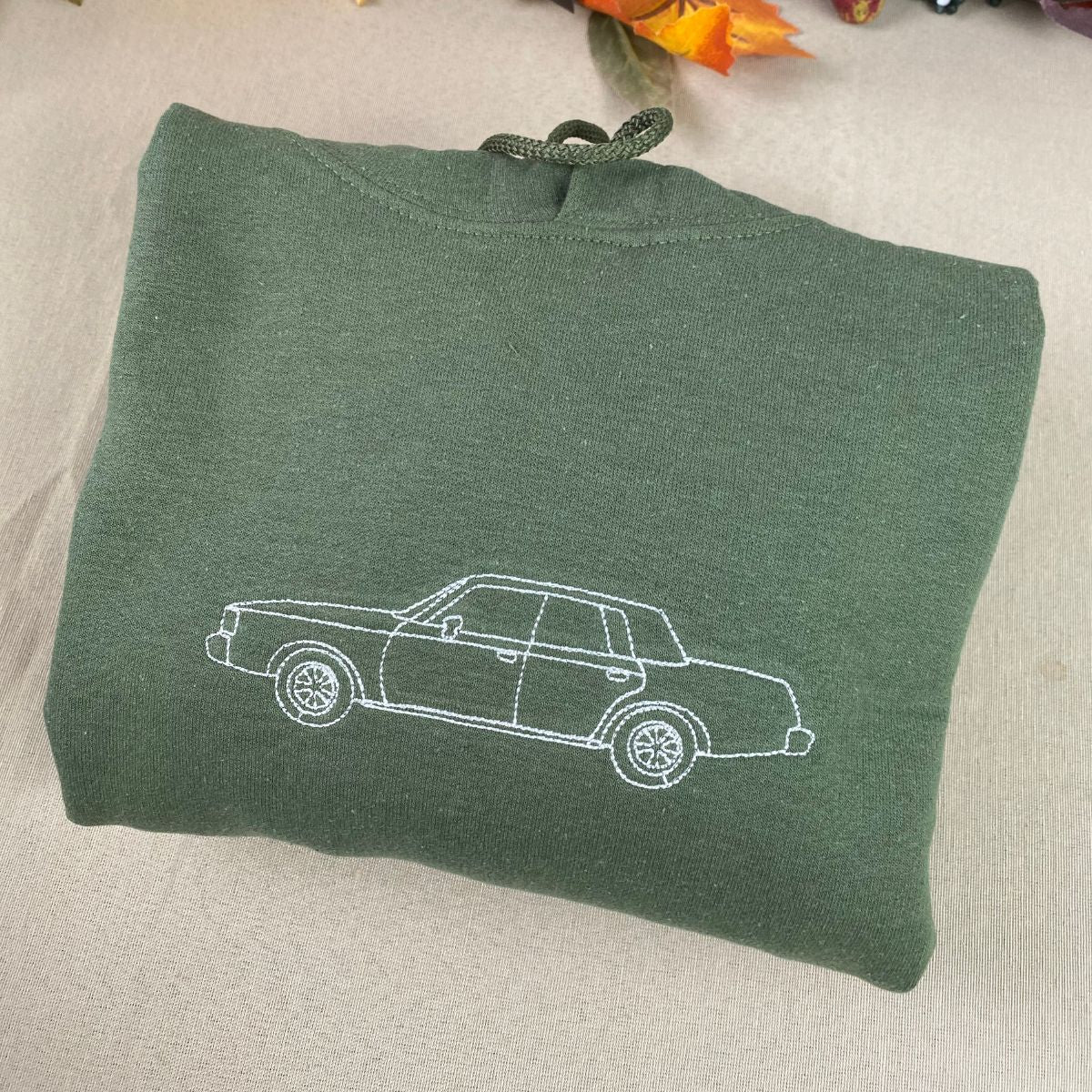 Custom Embroidered Car Sweatshirt from Your Photo