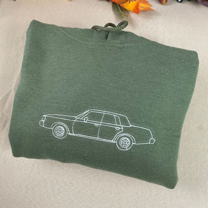 Custom Embroidered Car Sweatshirt from Your Photo