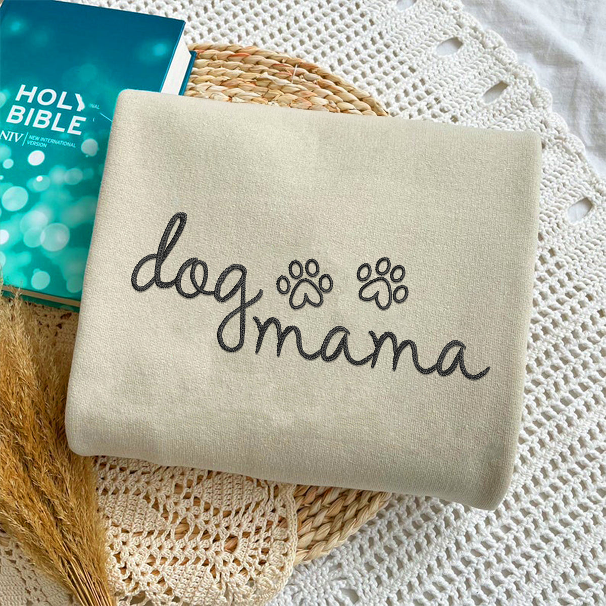 Custom Embroidered Dog Mama Hoodie