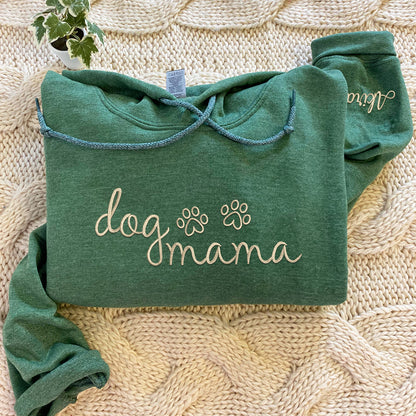 Custom Embroidered Dog Mama Hoodie