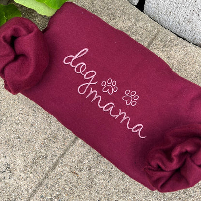 Custom Embroidered Dog Mama Sweatshirt