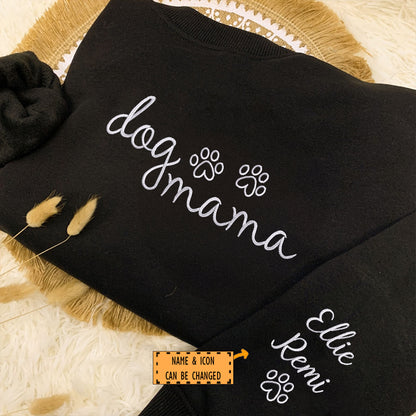 Custom Embroidered Dog Mama Sweatshirt