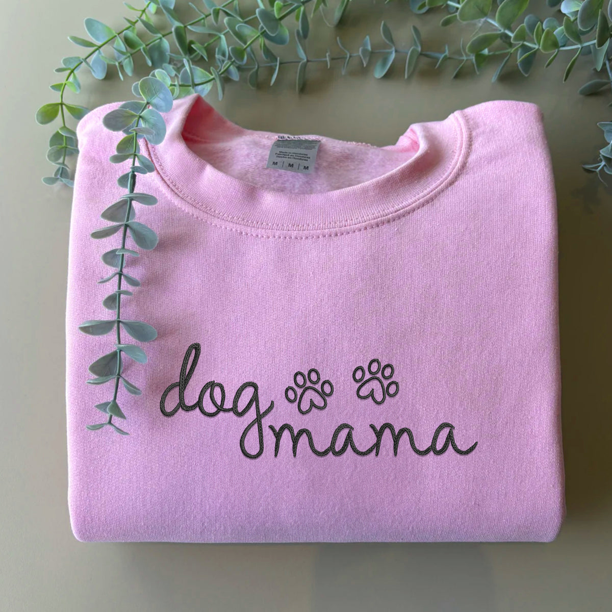 Custom Embroidered Dog Mama Sweatshirt