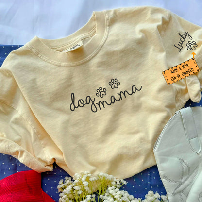 Custom Embroidered Dog Mama T-Shirt