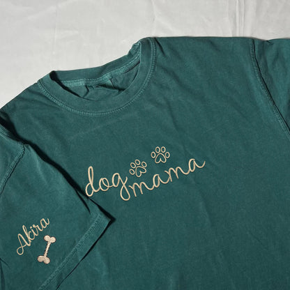 Custom Embroidered Dog Mama T-Shirt