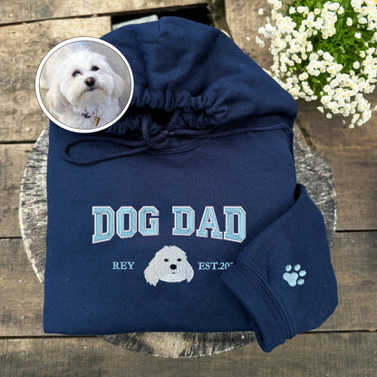 Custom Embroidered Varsity Dog Dad Hoodie