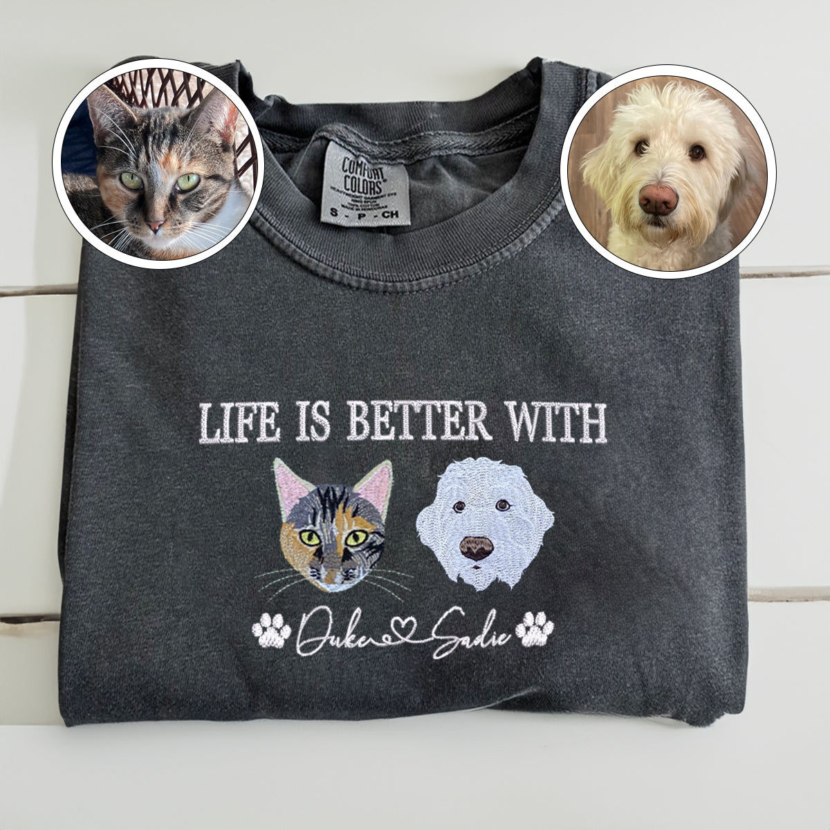 Custom Embroidered Varsity Life Is Better With T-Shirt