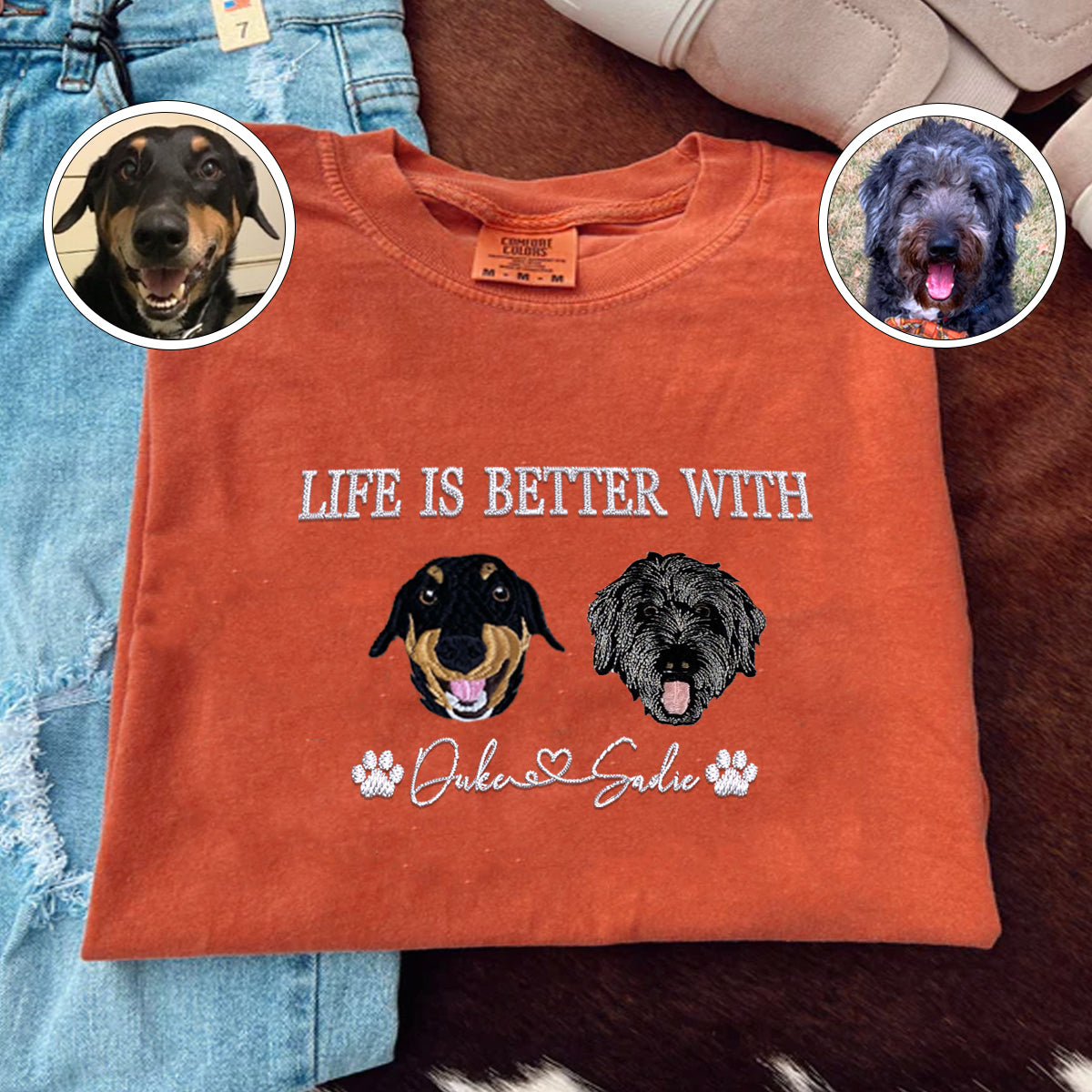 Custom Embroidered Varsity Life Is Better With T-Shirt