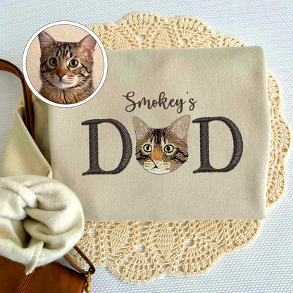 Custom Embroidered Pet Dad with Pet name Hoodie