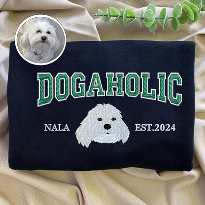 Custom Embroidered Varsity Dogaholic Hoodie