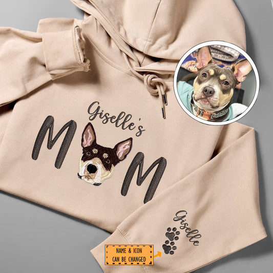 Custom Embroidered Varsity Mom with name Hoodie