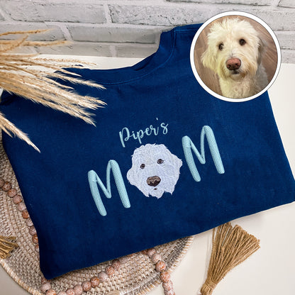 Custom Embroidered Pet Mom with name T-Shirt