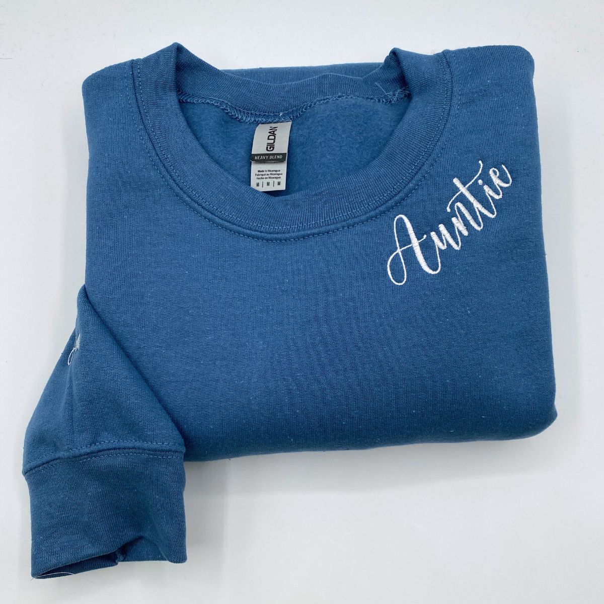 Custom Embroidered Aunt Sweatshirt & Hoodie with Names on Sleeve – Personalized Gift for Aunts