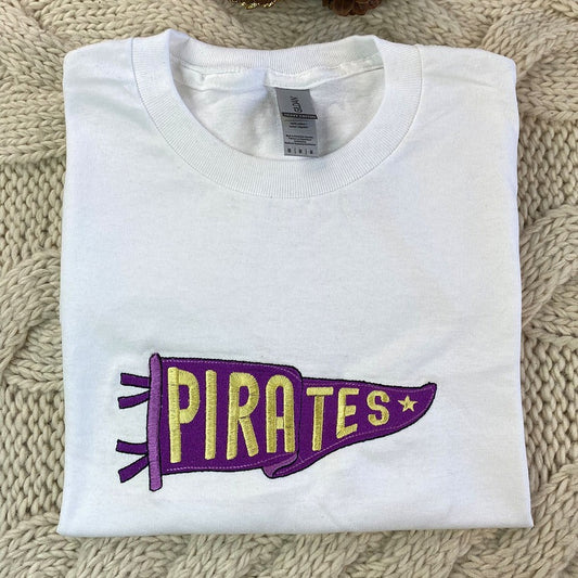 Custom Embroidered Pennant Sweatshirt & Hoodie with Team Name
