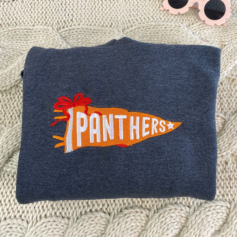 Custom Embroidered Pennant Sweatshirt & Hoodie with Team Name