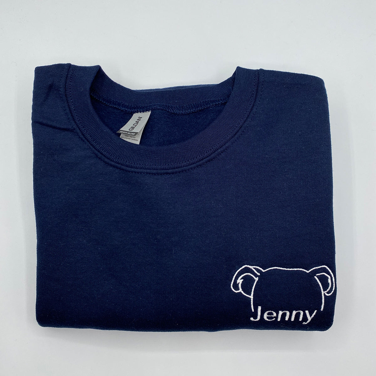 Custom Embroidered Sweatshirt Hoodie with Dog Ears & Name – Unique Pet Lover Gift