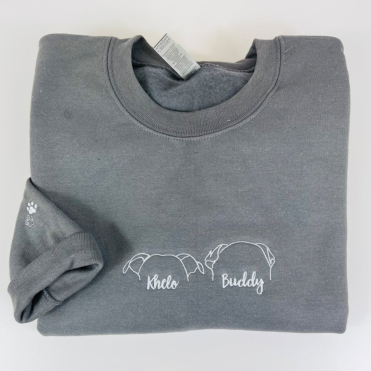 Custom Embroidered Sweatshirt Hoodie with Dog Ears & Name – Unique Pet Lover Gift